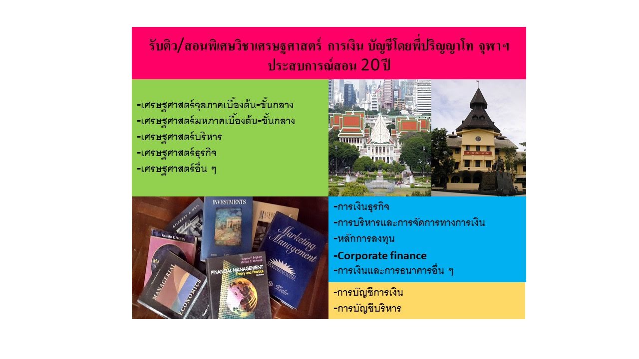 ต้องการหาครูสอนเศรษฐศาสตร์ ครูสอนการเงิน ครูสอนบัญชีระดับตรี-โท เชิญติดต่อได้ที่นี่ครับ